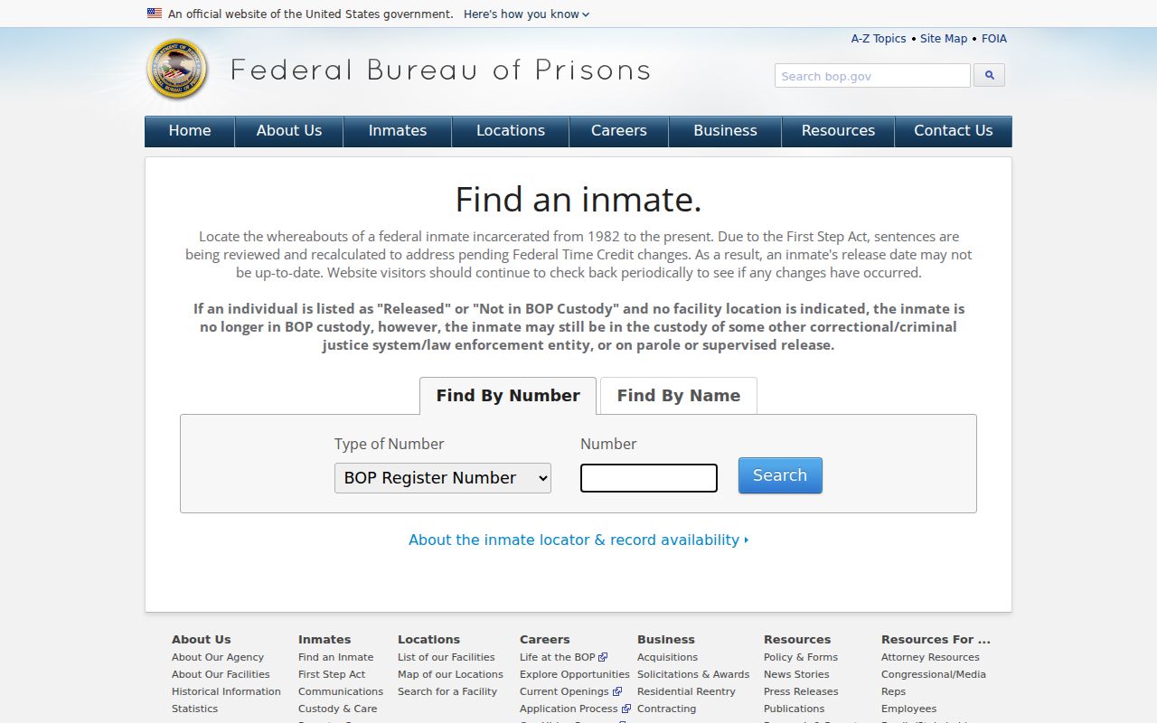 Morgan County criminal record research using the federal inmate locator