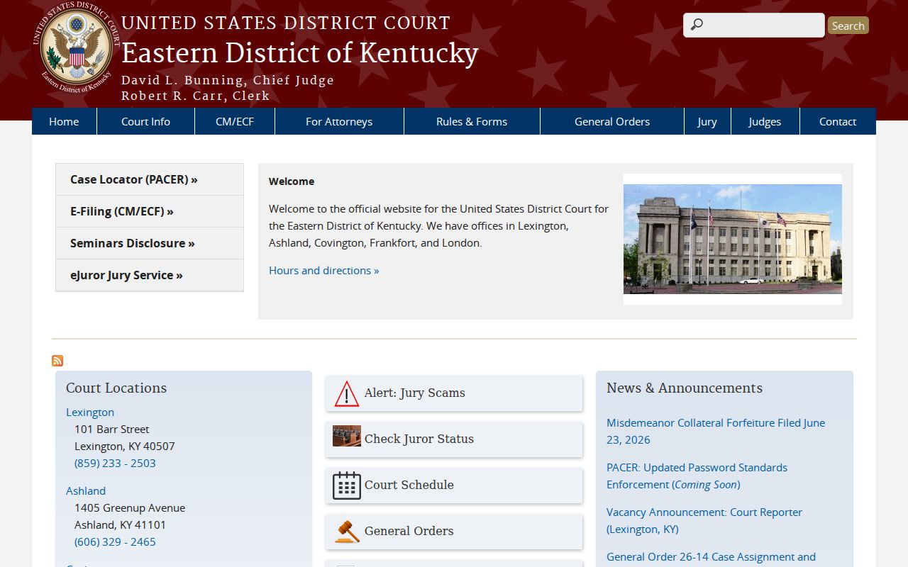 Morgan County criminal history federal court access in Eastern Kentucky